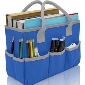 Blue Multi-Pocket Organizer Tote
